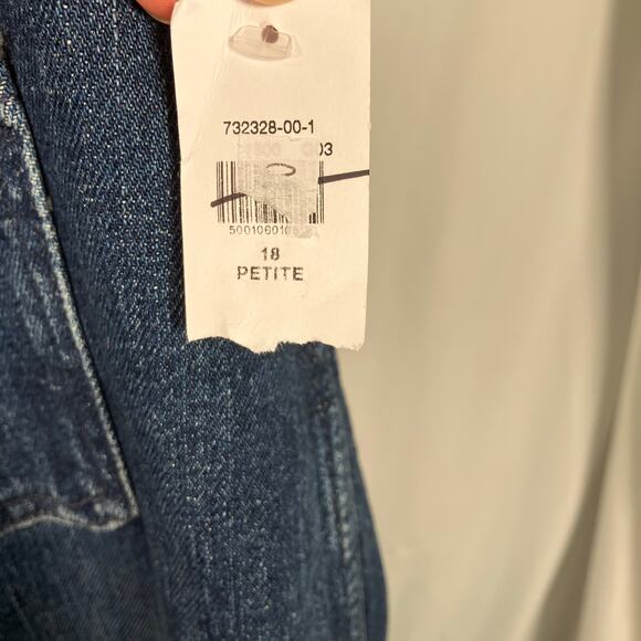 Old Navy Extra High-Rise Wide Leg Jeans‎ 18P Blue Denim Front Patch Pockets New - Picture 6 of 16